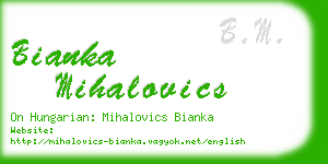 bianka mihalovics business card